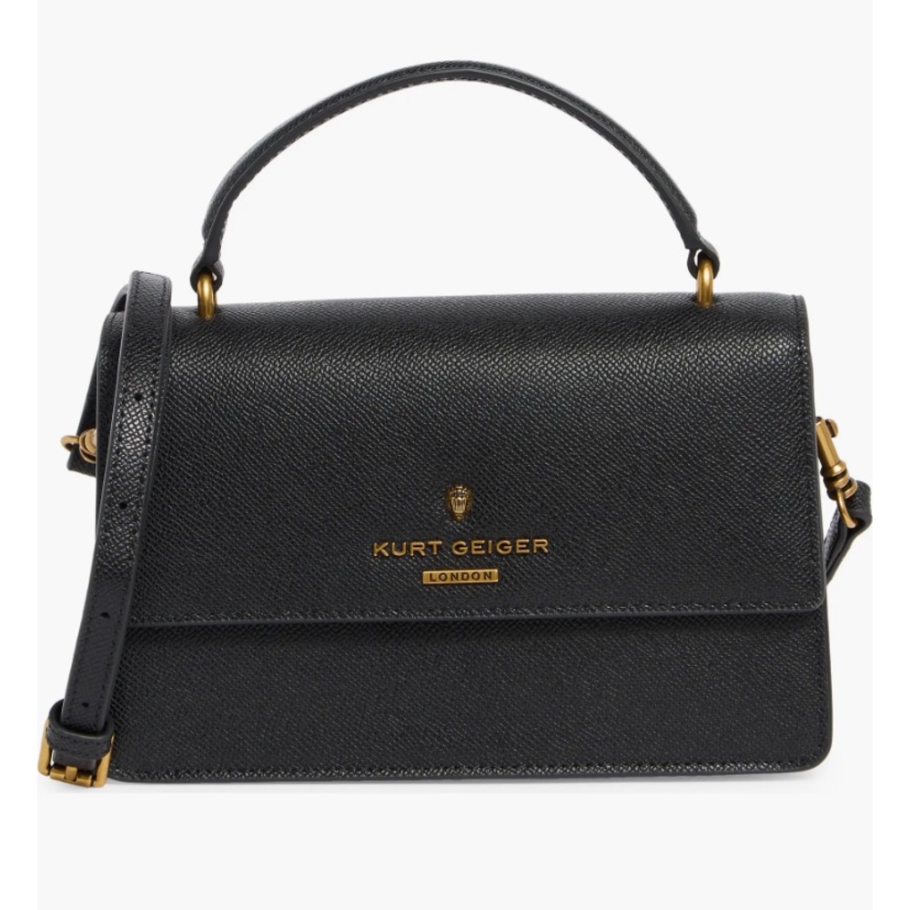 Kurt Geiger London Black Leather Crossbody Bag Richmond